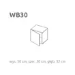 Kép 1/5 - BRIKS Oldalra nyíló álló fali szekrény WB30 Prémium fronttal
