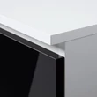Kép 4/6 - Íróasztal 135cm Fehér / Fényes fekete