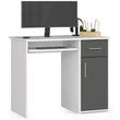 Kép 1/5 - PIN Íróasztal Fehér / Szürke