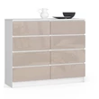 Kép 1/4 - K120 Komód 8 fiókkal Fényes Cappuccino