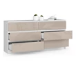 Kép 2/5 - K160 Komód 6 fiókkal Fényes Cappuccino