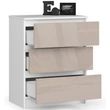 Kép 2/5 - K60 Komód 3 fiókkal Fényes Cappuccino