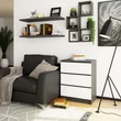 Kép 4/4 - K60 Komód 3 fiókkal Grafit / Fehér