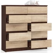 Kép 2/6 - K120 Komód 10 fiókkal Wenge / Sonoma tölgy