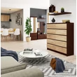 Kép 6/6 - K120 Komód 10 fiókkal Wenge / Sonoma tölgy