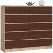 Kép 1/6 - K140 Komód 10 fiókkal Sonoma tölgy / Wenge