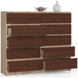 Kép 2/6 - K140 Komód 10 fiókkal Sonoma tölgy / Wenge