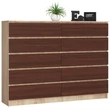 Kép 1/6 - K160 Komód 10 fiókkal Sonoma tölgy / Wenge
