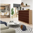 Kép 6/6 - K160 Komód 10 fiókkal Sonoma tölgy / Wenge