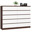 Kép 1/5 - K160 Komód 10 fiókkal Wenge / Fehér