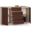 Kép 2/7 - K160 Komód 2 ajtóval 4 fiókkal Sonoma tölgy / Wenge