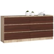 Kép 1/6 - K160 Komód 6 fiókkal Sonoma tölgy / Wenge
