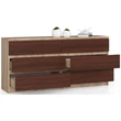 Kép 2/6 - K160 Komód 6 fiókkal Sonoma tölgy / Wenge