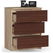 Kép 2/5 - K60 Komód 3 fiókkal Sonoma tölgy / Wenge