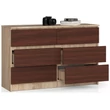 Kép 2/6 - K120 Komód 6 fiókkal Sonoma tölgy / Wenge