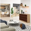 Kép 6/6 - K120 Komód 6 fiókkal Sonoma tölgy / Wenge