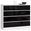Kép 1/7 - K120 Komód 8 fiókkal Fényes fekete