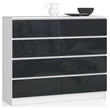 Kép 1/6 - K120 Komód 8 fiókkal Fényes Grafit