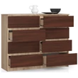 Kép 2/6 - K120 Komód 8 fiókkal Sonoma tölgy / Wenge