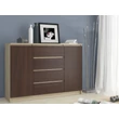Kép 7/7 - K140 Komód 2 ajtóval 4 fiókkal Sonoma tölgy / Wenge