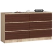 Kép 1/6 - K140 Komód 6 fiókkal Sonoma tölgy / Wenge