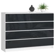Kép 1/6 - K140 Komód 8 fiókkal Fényes Grafit