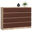 Kép 1/6 - K140 Komód 8 fiókkal Sonoma tölgy / Wenge