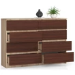 Kép 2/6 - K140 Komód 8 fiókkal Sonoma tölgy / Wenge