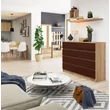 Kép 6/6 - K140 Komód 8 fiókkal Sonoma tölgy / Wenge