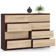 Kép 2/7 - K140 Komód 8 fiókkal Wenge / Sonoma tölgy