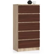 Kép 1/5 - K60 Komód 5 fiókkal Sonoma tölgy / Wenge