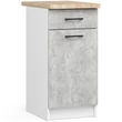 Kép 6/8 - OLIWIA Konyhablokk G1 180cm Fehér-Beton