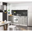 Kép 2/10 - OLIWIA Konyhablokk G1 200cm Fehér-Beton
