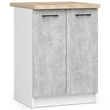 Kép 1/6 - OLIWIA Alsószekrény 60cm 2 ajtóval Fehér / Beton