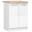Kép 1/7 - OLIWIA Alsószekrény 60cm 2 ajtóval Fehér / Fényes fehér