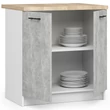 Kép 3/6 - OLIWIA Alsószekrény 80cm Fehér / Beton