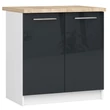 Kép 1/7 - OLIWIA Alsószekrény 80cm Fehér / Fényes Grafit
