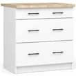 Kép 1/10 - OLIWIA Alsószekrény 80cm 3 fiókkal 