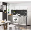Kép 6/6 - OLIWIA Alsószekrény Beépíthető sütőhöz 60cm Fehér / Beton