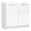 Kép 1/7 - OLIWIA Mosogatós szekrény 80cm Fehér / Fényes fehér