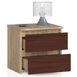 Kép 2/5 - CL2 Komód 2 fiókkal Sonoma tölgy / Wenge