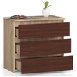 Kép 2/5 - CL3 Komód 3 fiókkal Sonoma tölgy / Wenge