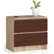 Kép 1/5 - K60 Komód 2 fiókkal Sonoma tölgy / Wenge