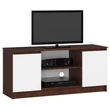 Kép 1/7 - K120 TV szekrény 2 ajtóval Wenge / Fehér