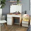 Kép 4/4 - Fésülködőszekrény tükörrel P-2 / SL 900x600 Balos Sonoma tölgy / Fehér