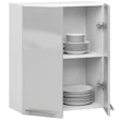 Kép 2/5 - OLIWIA Felsőszekrény 60cm Fehér / Fényes szürke