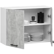 Kép 3/6 - OLIWIA Felsőszekrény 80cm Fehér / Beton