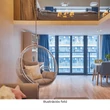 Kép 13/32 - Függő fotel, átlátszó/arany/rózsaszín, BUBBLE NEW TYP 1