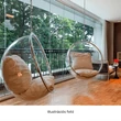 Kép 14/32 - Függő fotel, átlátszó/arany/rózsaszín, BUBBLE NEW TYP 1