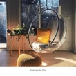 Kép 8/32 - Függő fotel, átlátszó/arany/rózsaszín, BUBBLE NEW TYP 1
